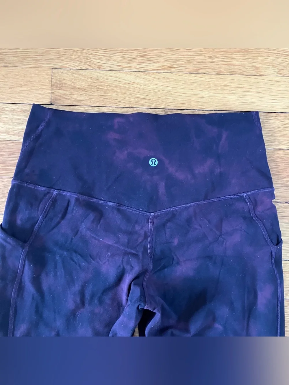 Lululemon Maroon Black Diamond Dye Align High-Rise Pant Leggings Pockets 10